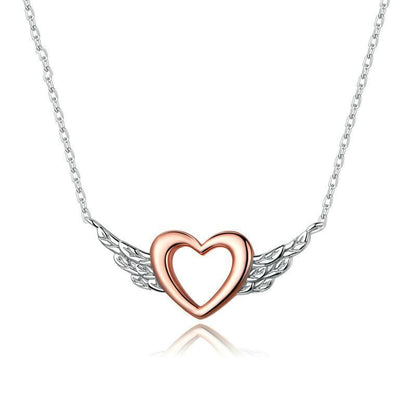Charm Love Wings Rose Gold Necklace for Christmas 2023 | Charm Love Wings Rose Gold Necklace - undefined | Charm Love Wings Rose Gold Necklace, Heart Wings Necklace, other necklace | From Hunny Life | hunnylife.com