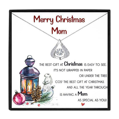 Christmas Drop Crystal Mom Necklace for Christmas 2023 | Christmas Drop Crystal Mom Necklace - undefined | Christmas Drop Crystal Mom Necklace, To My Mom Gift Necklace | From Hunny Life | hunnylife.com