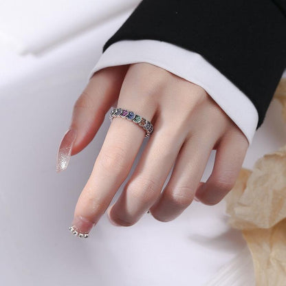 Color Diamond Index Finger Ring for Christmas 2023 | Color Diamond Index Finger Ring - undefined | Color Diamond Index Finger Ring, Index Finger Ring, Retro Ring, Vintage ring | From Hunny Life | hunnylife.com