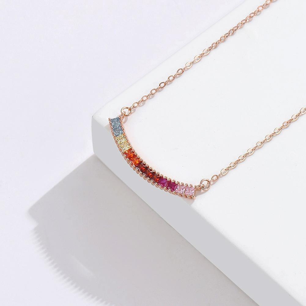 Colorful Zircon S925 Silver Rainbow Necklace for Christmas 2023 | Colorful Zircon S925 Silver Rainbow Necklace - undefined | Colorful Zircon S925 Silver Rainbow Necklace, gift, gift ideas, Gift Necklace, necklace, Necklaces, other necklace | From Hunny Life | hunnylife.com