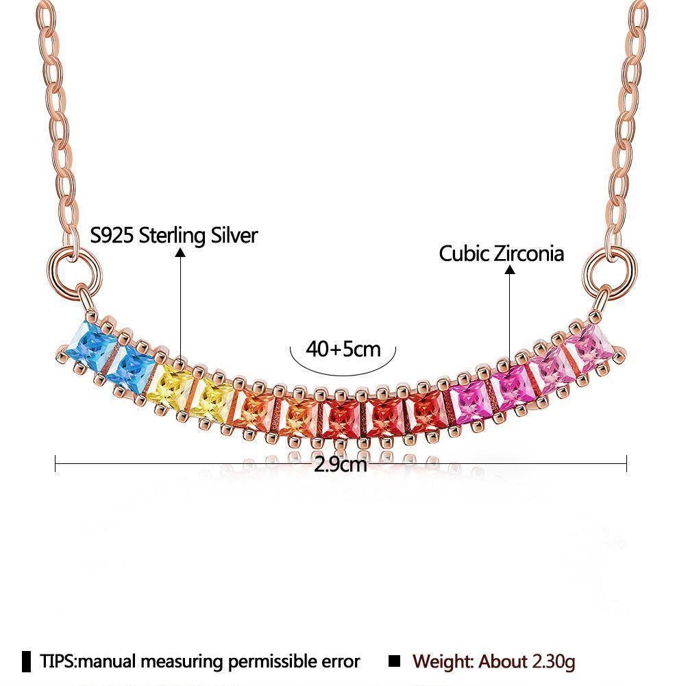 Colorful Zircon S925 Silver Rainbow Necklace in 2023 | Colorful Zircon S925 Silver Rainbow Necklace - undefined | Colorful Zircon S925 Silver Rainbow Necklace, gift, gift ideas, Gift Necklace, necklace, Necklaces, other necklace | From Hunny Life | hunnylife.com