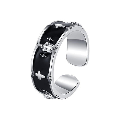 Crown Women's Luxury Black Glue Finger Ring for Christmas 2023 | Crown Women's Luxury Black Glue Finger Ring - undefined | Crown Women's Finger Ring, Crown Women's Luxury Black Ring, Retro Ring | From Hunny Life | hunnylife.com