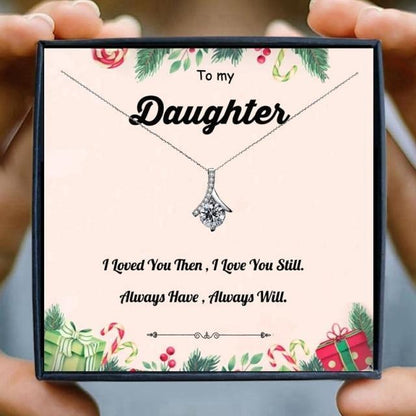 Crystal Chain Necklaces Gift for Daughter for Christmas 2023 | Crystal Chain Necklaces Gift for Daughter - undefined | daughter gift, gift for daughter, gift ideas, necklace for daughter, To my daughter necklace, To my daughter necklace from mom | From Hunny Life | hunnylife.com