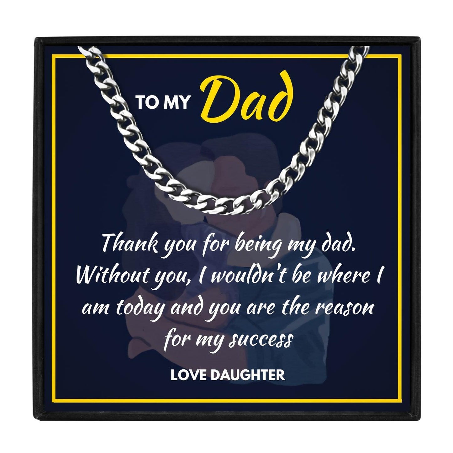Dad Necklace Gift From Daughter in 2023 | Dad Necklace Gift From Daughter - undefined | dad birthday gift, dad necklace from daughte, dad necklaces, dad pendant, father daughter necklace, father's day necklace | From Hunny Life | hunnylife.com