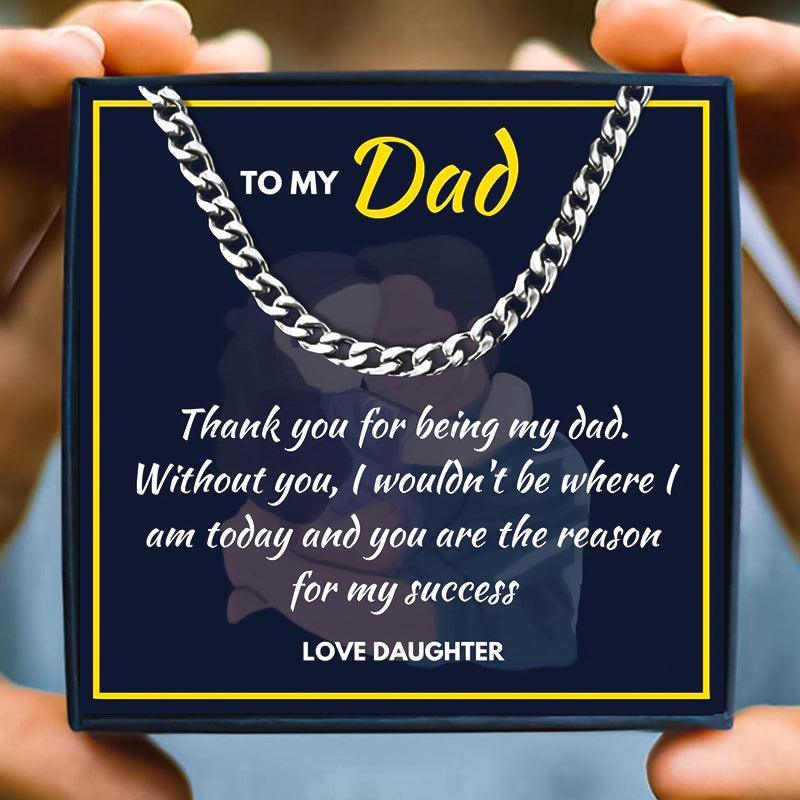 Dad Necklace Gift From Daughter in 2023 | Dad Necklace Gift From Daughter - undefined | dad birthday gift, dad necklace from daughte, dad necklaces, dad pendant, father daughter necklace, father's day necklace | From Hunny Life | hunnylife.com