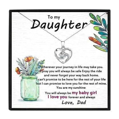 Daughter Dad Gifts Crystal Pendant Necklace in 2023 | Daughter Dad Gifts Crystal Pendant Necklace - undefined | daughter, daughter gift, daughter gift ideas, Daughter Necklace | From Hunny Life | hunnylife.com