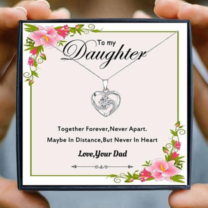 Daughter Dad Gifts Crystal Pendant Necklace for Christmas 2023 | Daughter Dad Gifts Crystal Pendant Necklace - undefined | daughter, daughter gift, daughter gift ideas, Daughter Necklace | From Hunny Life | hunnylife.com