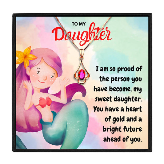 Daughter Necklace Message Card Gift From Mom & Dad for Christmas 2023 | Daughter Necklace Message Card Gift From Mom & Dad - undefined | For My Daughter necklace, Meaningful Daughter Necklaces, Mother Daughter Necklace, To my daughter necklace, To Our Daughter necklace | From Hunny Life | hunnylife.com