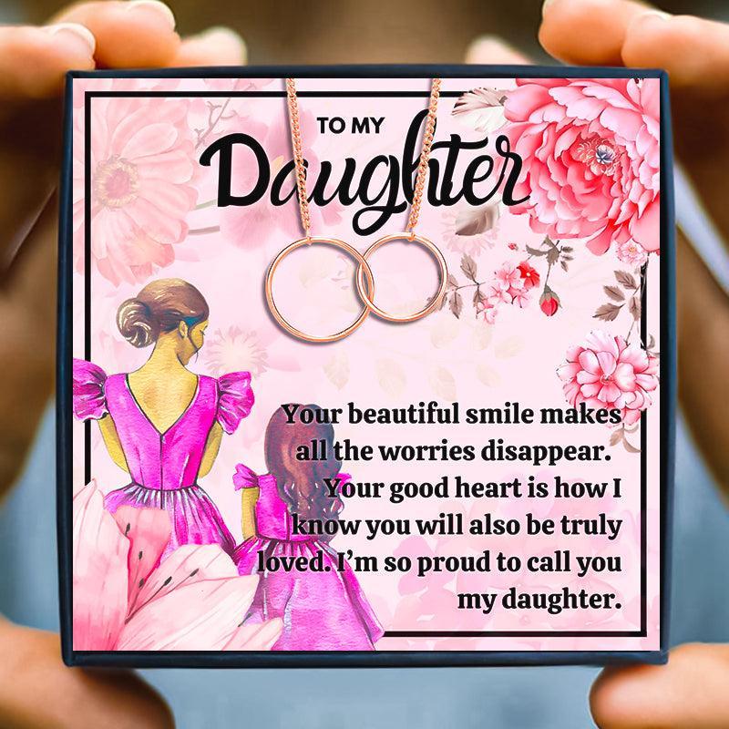 Daughter Part of My Heart Double Circle Necklace in 2023 | Daughter Part of My Heart Double Circle Necklace - undefined | double circle for daughter, Double Circle Gift Necklace, Double Circle Necklaces, Mother Daughter Interlocking Circle Necklace Gift Set | From Hunny Life | hunnylife.com