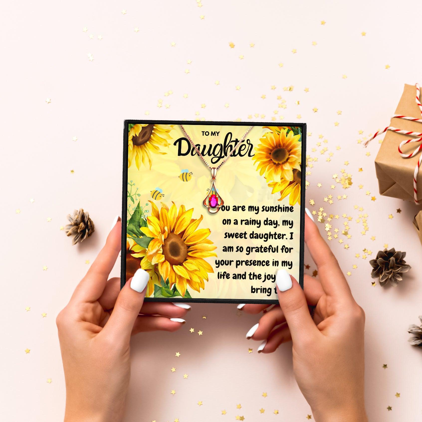 Dear Daughter Necklace With Message Card for Christmas 2023 | Dear Daughter Necklace With Message Card - undefined | For My Daughter necklace, Meaningful Daughter Necklaces, Mother Daughter Necklace, To my daughter necklace, To Our Daughter necklace | From Hunny Life | hunnylife.com