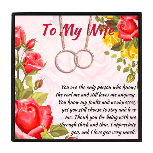 Double Circle Anniversary Necklace for My Wife in 2023 | Double Circle Anniversary Necklace for My Wife - undefined | Double Circle Gift Necklace, Romantic Anniversary Gift For Wife, To My Wife Gifts Necklace, To My Wonderful Wife necklace, wife gift, wife gift ideas | From Hunny Life | hunnylife.com