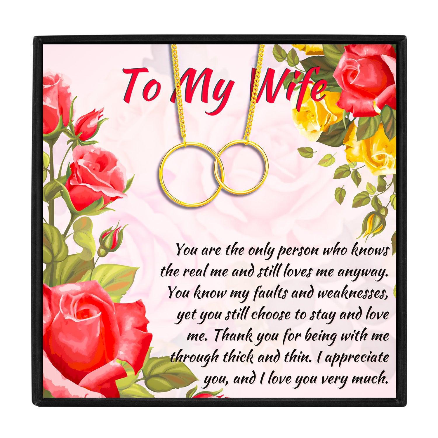 Double Circle Anniversary Necklace for My Wife for Christmas 2023 | Double Circle Anniversary Necklace for My Wife - undefined | Double Circle Gift Necklace, Romantic Anniversary Gift For Wife, To My Wife Gifts Necklace, To My Wonderful Wife necklace, wife gift, wife gift ideas | From Hunny Life | hunnylife.com