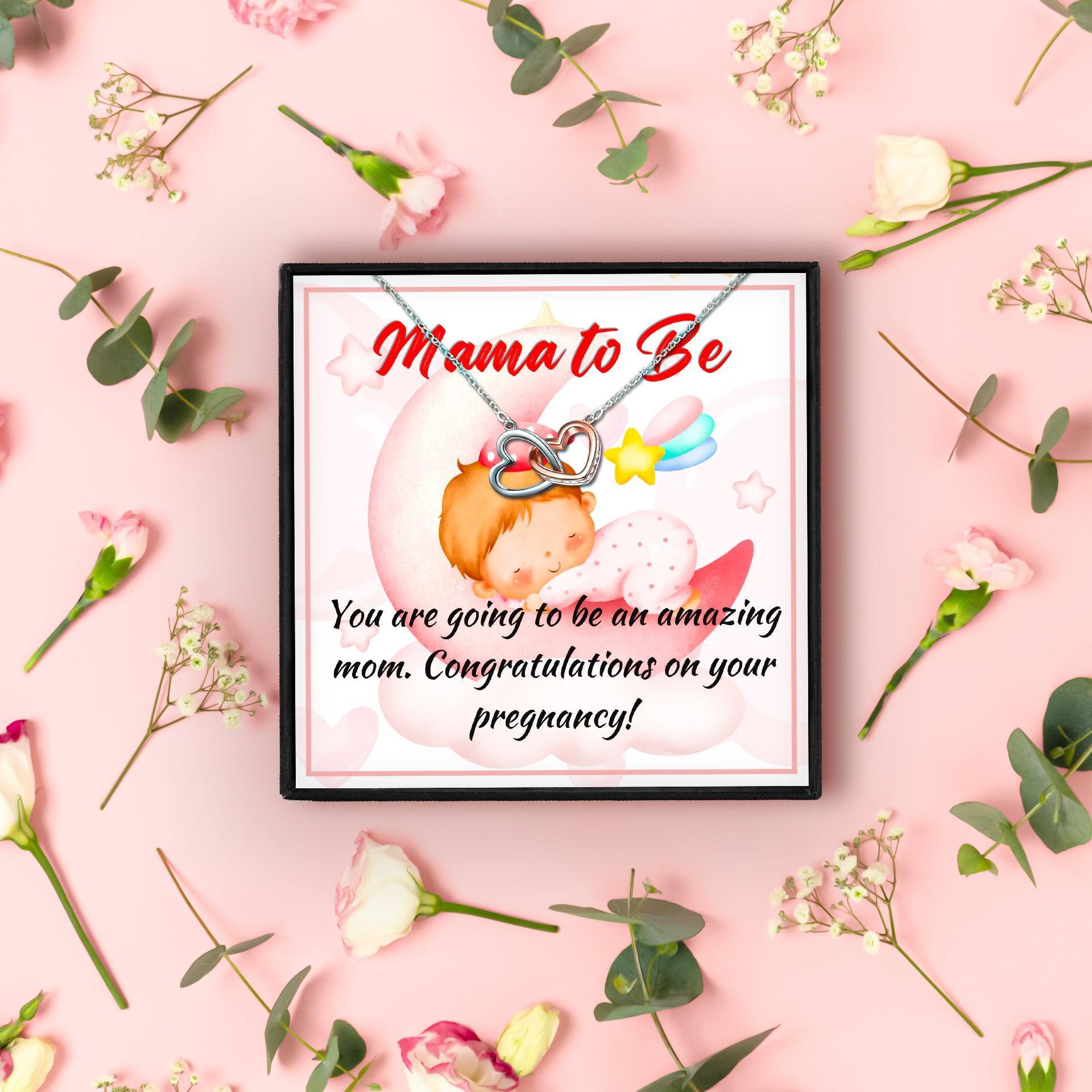 Double Heart Mom To Be Necklace Set in 2023 | Double Heart Mom To Be Necklace Set - undefined | Gifts for Pregnant Women, mama to be necklace, mom to be necklace, New Mom Jewelry | From Hunny Life | hunnylife.com