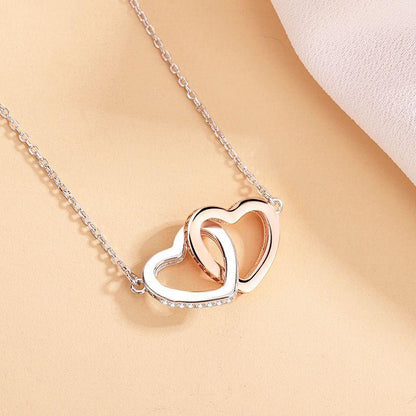 Double Heart Mom To Be Necklace Set for Christmas 2023 | Double Heart Mom To Be Necklace Set - undefined | Gifts for Pregnant Women, mama to be necklace, mom to be necklace, New Mom Jewelry | From Hunny Life | hunnylife.com
