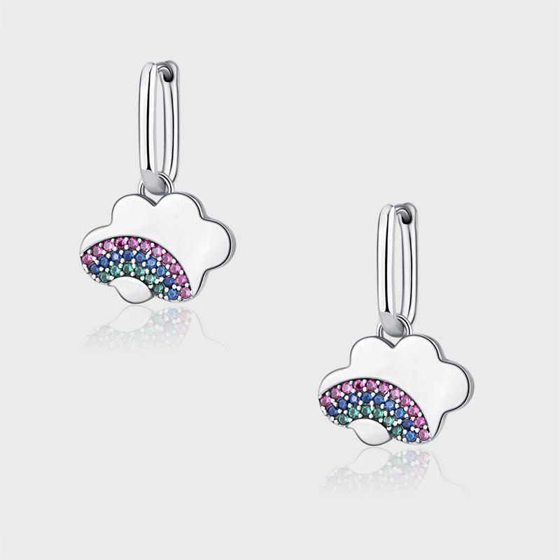 Exotic Style Rainbow Cloud S925 Sterling Silver Earrings in 2023 | Exotic Style Rainbow Cloud S925 Sterling Silver Earrings - undefined | 925 Sterling Silver Vintage Earrings, Creative Cute Earrings, cute earring, Exotic Style Rainbow Cloud Earrings, S925 Sterling Silver Earrings | From Hunny Life | hunnylife.com