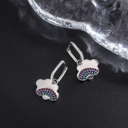 Exotic Style Rainbow Cloud S925 Sterling Silver Earrings for Christmas 2023 | Exotic Style Rainbow Cloud S925 Sterling Silver Earrings - undefined | 925 Sterling Silver Vintage Earrings, Creative Cute Earrings, cute earring, Exotic Style Rainbow Cloud Earrings, S925 Sterling Silver Earrings | From Hunny Life | hunnylife.com