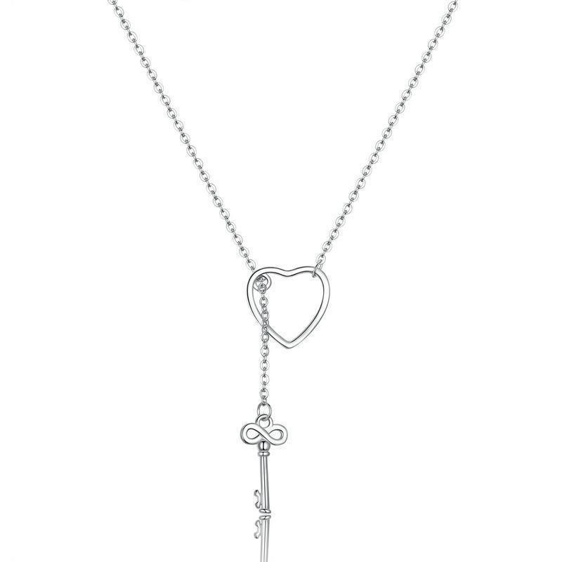 Female heart-shaped sterling silver necklace in 2023 | Female heart-shaped sterling silver necklace - undefined | gift, gift ideas, heart necklace, necklace, Necklaces, other necklace | From Hunny Life | hunnylife.com