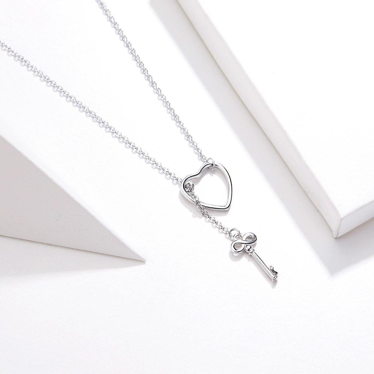 Female heart-shaped sterling silver necklace for Christmas 2023 | Female heart-shaped sterling silver necklace - undefined | gift, gift ideas, heart necklace, necklace, Necklaces, other necklace | From Hunny Life | hunnylife.com