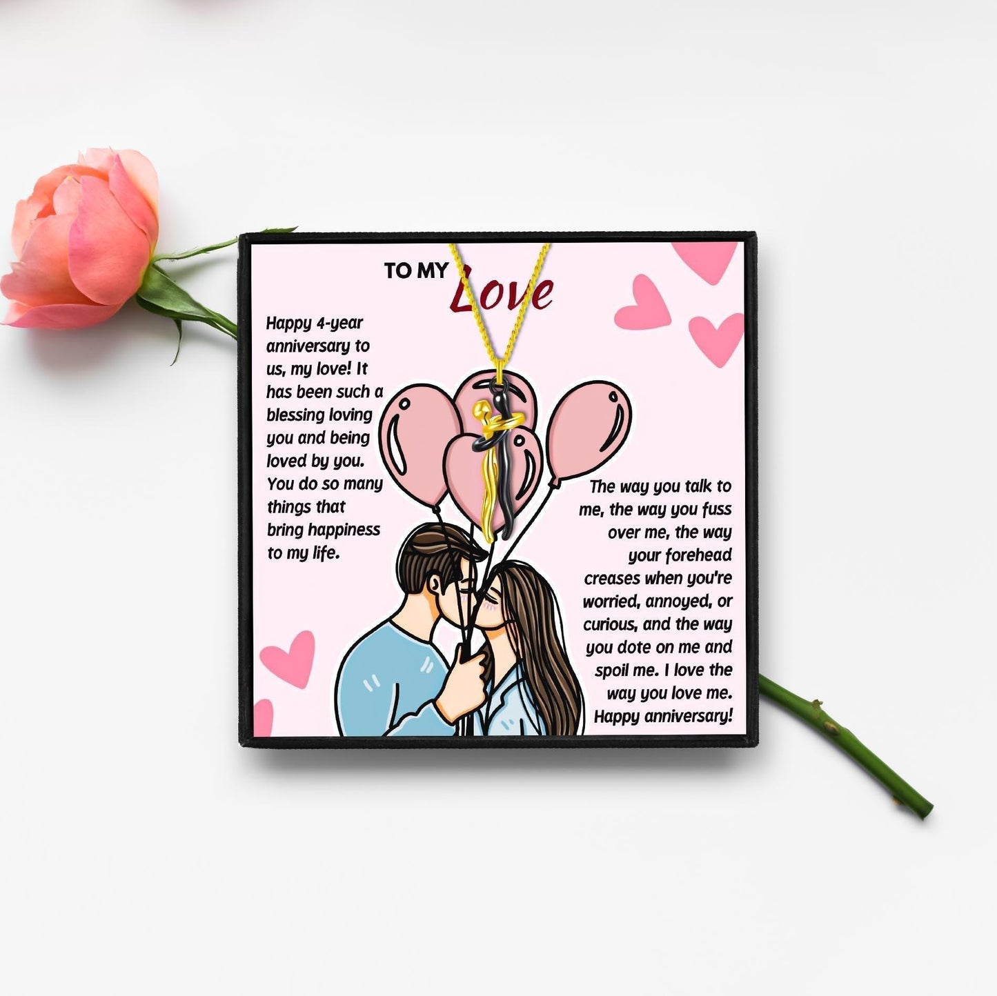 Fourth Year Anniversary Gift to Show Your Love for Christmas 2023 | Fourth Year Anniversary Gift to Show Your Love - undefined | 4 year anniversary gift for her, 4th wedding anniversary for wife, 4th year wedding anniversary gift, Hug Necklace | From Hunny Life | hunnylife.com