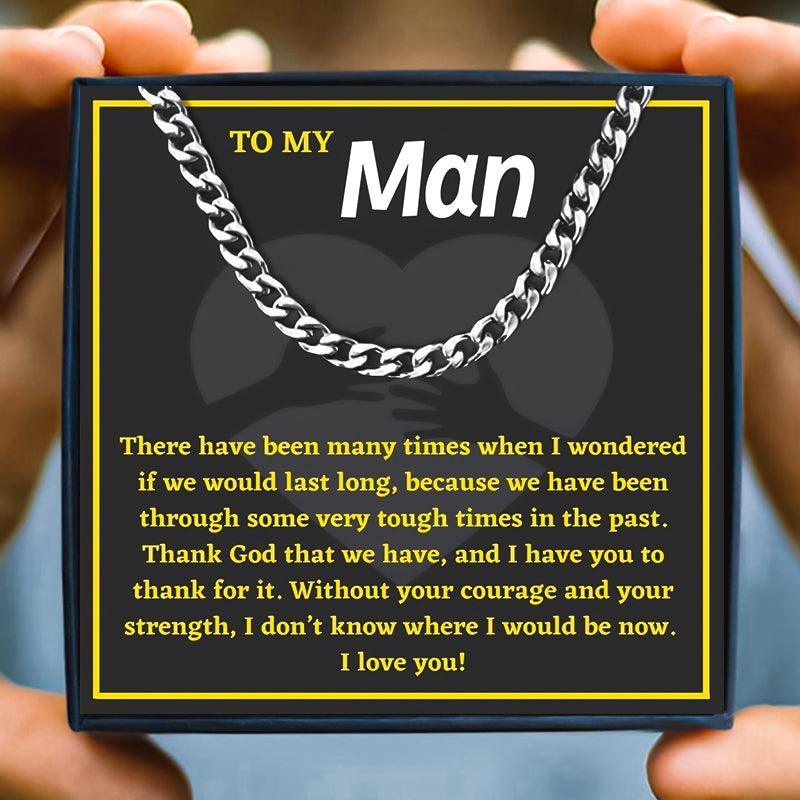 Gifts for Husband Gift Necklace From Wife in 2023 | Gifts for Husband Gift Necklace From Wife - undefined | husband gift ideas, My Husband Necklace, my man gift | From Hunny Life | hunnylife.com