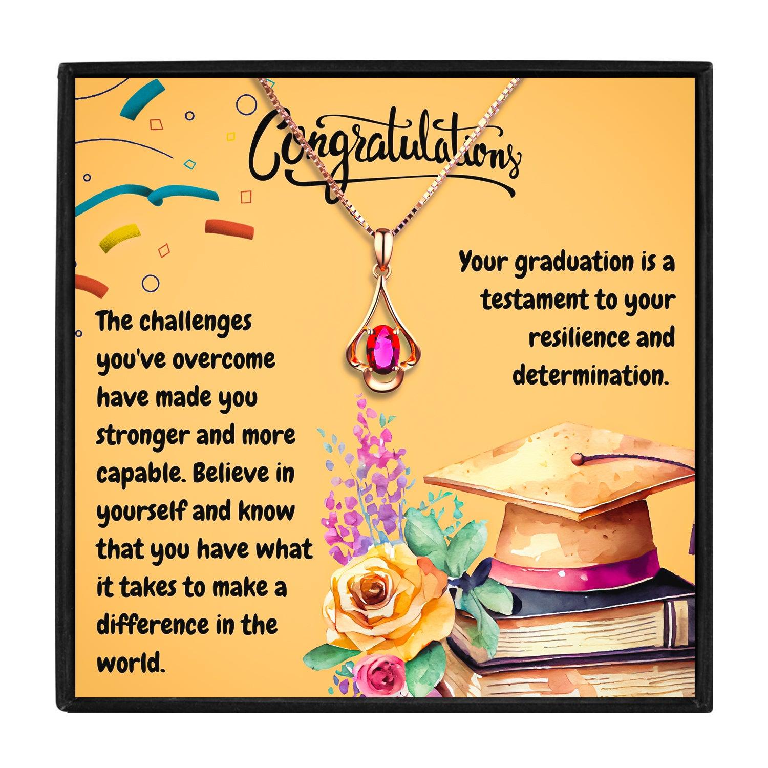 Graduation Charm Necklaces With Meaningful Message in 2023 | Graduation Charm Necklaces With Meaningful Message - undefined | graduation charm necklace, graduation flowers necklace, graduation necklace, graduation pendants | From Hunny Life | hunnylife.com