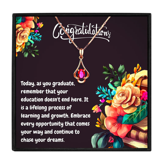 Graduation Jewelry & Necklace Gift Set with Inspiration in 2023 | Graduation Jewelry & Necklace Gift Set with Inspiration - undefined | graduation charm necklace, graduation flowers necklace, graduation necklace, graduation pendants | From Hunny Life | hunnylife.com