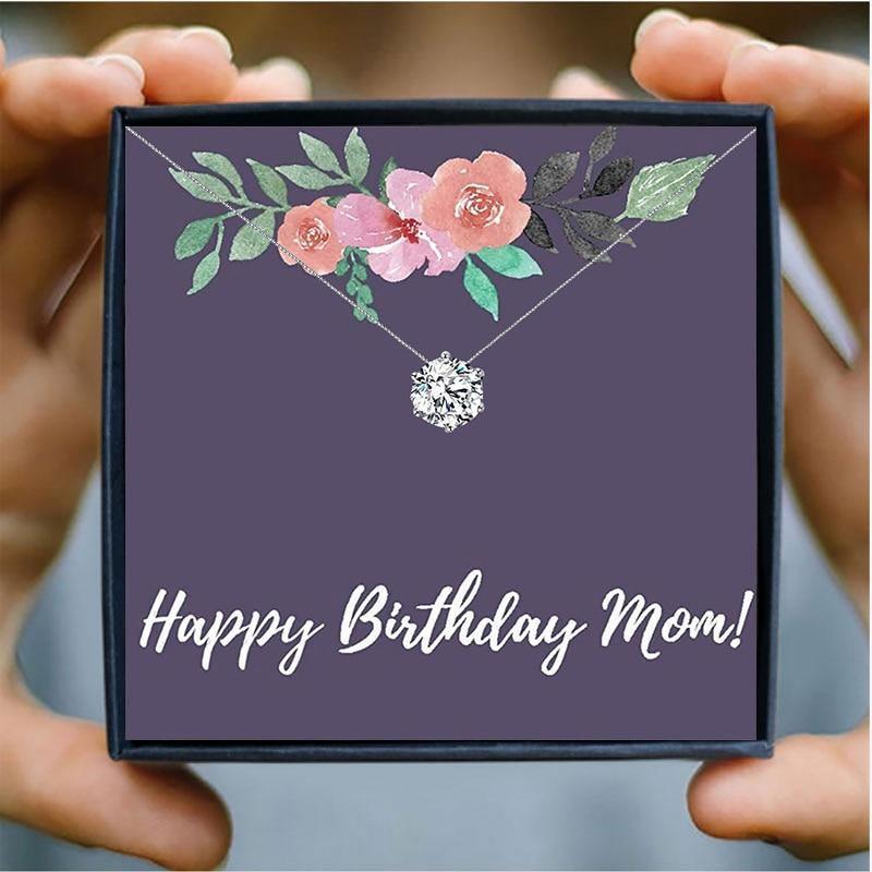 Happy Birthday Gift Necklace To My Mom in 2023 | Happy Birthday Gift Necklace To My Mom - undefined | Gift Necklace, Mother's Birthday, Mother's Birthday Gift Necklace, Necklaces | From Hunny Life | hunnylife.com