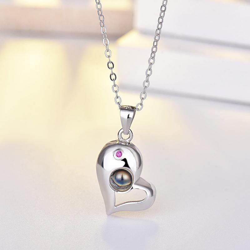 Heart-shaped Photo Projection Couple necklaces for Christmas 2023 | Heart-shaped Photo Projection Couple necklaces - undefined | Family Gift Necklace, Family Gifts, Gifts, Gifts for Bonus Mom, Gifts for Daughter, Gifts for Sister, Girlfriend Gifts, Heart-shaped Photo Projection Couple necklaces, other necklace | From Hunny Life | hunnylife.com