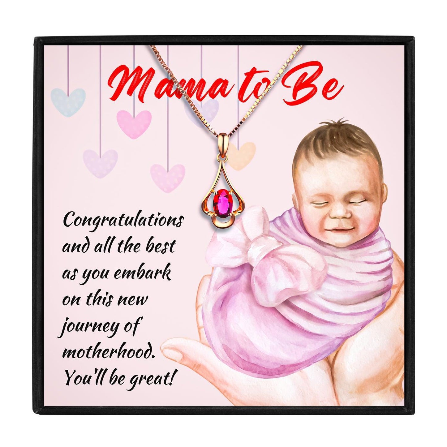 Heartfelt New Mom Necklace Gift Set for Christmas 2023 | Heartfelt New Mom Necklace Gift Set - undefined | Gifts for Pregnant Women, mama to be necklace, mom to be necklace, New Mom Jewelry | From Hunny Life | hunnylife.com
