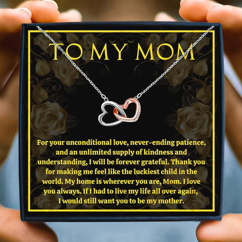 Heartfelt Thanks Mom Double Heart Necklace for Christmas 2023 | Heartfelt Thanks Mom Double Heart Necklace - undefined | gift, gift for mom, gift ideas, Gift Necklace, Gifts, Gifts for Bonus Mom, mom birthday gift, mom gift, mom gift ideas, Mom Necklace, Mom Necklace Gift, necklace, Necklaces, other necklace | From Hunny Life | hunnylife.com