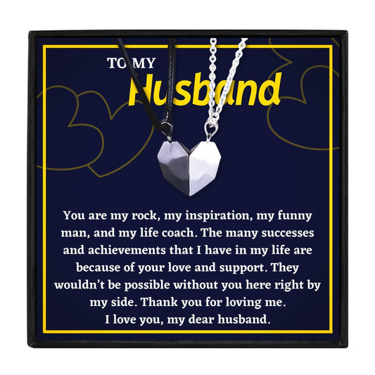 Husband And Wife Couple Gift Necklace For Husband for Christmas 2023 | Husband And Wife Couple Gift Necklace For Husband - undefined | birthday gift for hubby, birthday ideas for husband, husband gift ideas, Matching Relationship Necklaces for Husband, My Husband Necklace | From Hunny Life | hunnylife.com