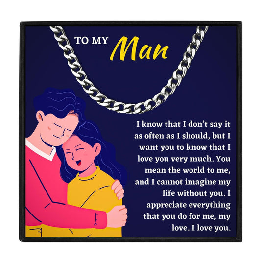 I Love My Husband Necklace From Beautiful Wife for Christmas 2023 | I Love My Husband Necklace From Beautiful Wife - undefined | husband gift ideas, My Husband Necklace, my man gift | From Hunny Life | hunnylife.com