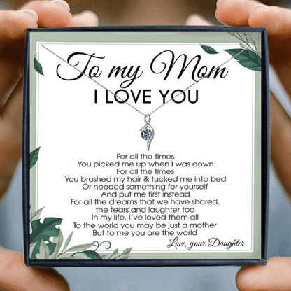 I Love You My Mom Gift Necklace From Daughter for Christmas 2023 | I Love You My Mom Gift Necklace From Daughter - undefined | gift, gift ideas, mom gift ideas, necklace, Necklaces | From Hunny Life | hunnylife.com