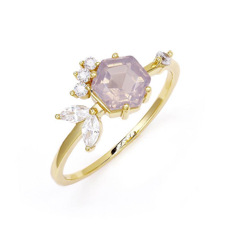 Lavender Crystal White Zirconium Chasing Bubble Ring in 2023 | Lavender Crystal White Zirconium Chasing Bubble Ring - undefined | cute ring, S925 Silver Vintage Cute Ring, Sterling Silver s925 cute Ring | From Hunny Life | hunnylife.com