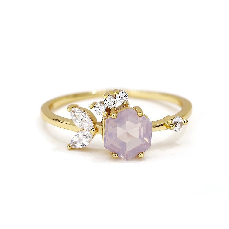 Lavender Crystal White Zirconium Chasing Bubble Ring in 2023 | Lavender Crystal White Zirconium Chasing Bubble Ring - undefined | cute ring, S925 Silver Vintage Cute Ring, Sterling Silver s925 cute Ring | From Hunny Life | hunnylife.com