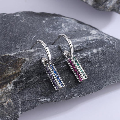Long 925 Sterling Silver Rainbow Colorful Lovely Earrings for Christmas 2023 | Long 925 Sterling Silver Rainbow Colorful Lovely Earrings - undefined | Long 925 Sterling Silver Rainbow Earrings, Rainbow Colorful Lovely Earrings | From Hunny Life | hunnylife.com