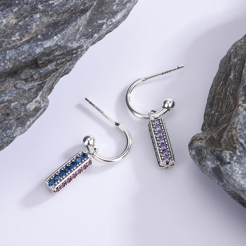 Long 925 Sterling Silver Rainbow Colorful Lovely Earrings in 2023 | Long 925 Sterling Silver Rainbow Colorful Lovely Earrings - undefined | Long 925 Sterling Silver Rainbow Earrings, Rainbow Colorful Lovely Earrings | From Hunny Life | hunnylife.com
