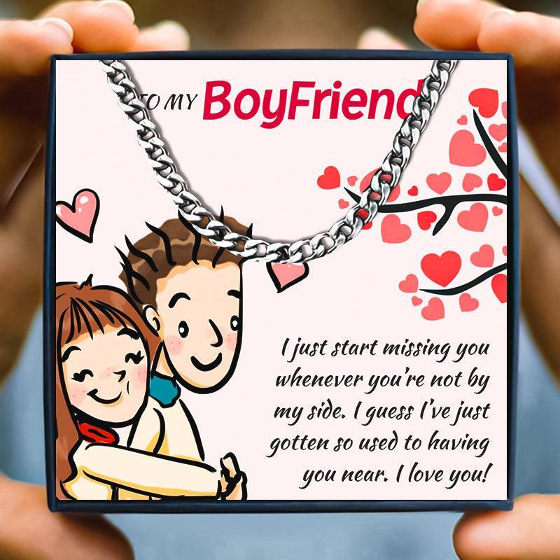 Long Distance Necklaces For Boyfriend in 2023 | Long Distance Necklaces For Boyfriend - undefined | Boyfriend Chain, boyfriend necklace, Chain Necklace for boyfriend, necklace for boyfriend | From Hunny Life | hunnylife.com