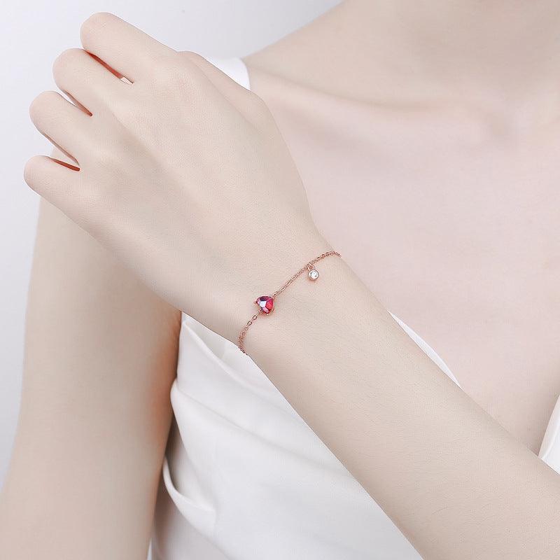 Love Rose Gold Red Bracelet for Christmas 2023 | Love Rose Gold Red Bracelet - undefined | Bracelets gift ideas, cute charm bracelets | From Hunny Life | hunnylife.com