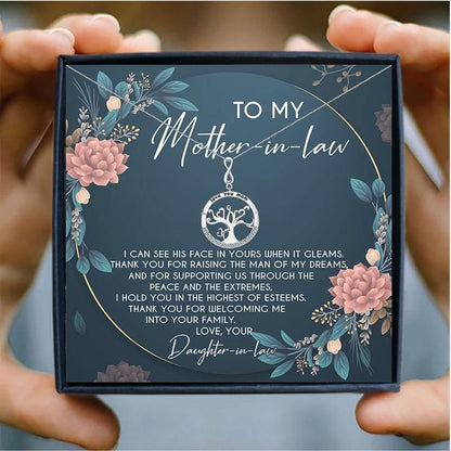Love You Mother in law Tree Pendant Necklace in 2023 | Love You Mother in law Tree Pendant Necklace - undefined | Love You Mom Tree Pendant Necklace for Mother, mom birthday gift | From Hunny Life | hunnylife.com