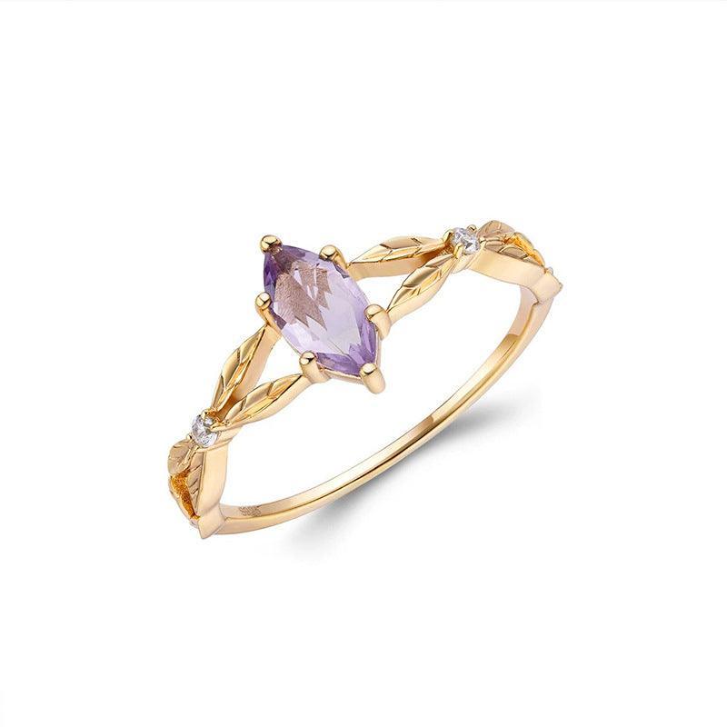 Luxury Lavender Amethyst White Zirconium Ring for Christmas 2023 | Luxury Lavender Amethyst White Zirconium Ring - undefined | cute ring, S925 Silver Vintage Cute Ring, Sterling Silver s925 cute Ring | From Hunny Life | hunnylife.com