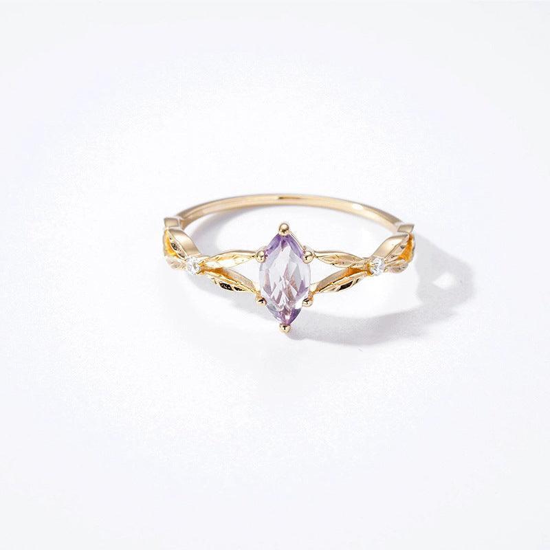 Luxury Lavender Amethyst White Zirconium Ring in 2023 | Luxury Lavender Amethyst White Zirconium Ring - undefined | cute ring, S925 Silver Vintage Cute Ring, Sterling Silver s925 cute Ring | From Hunny Life | hunnylife.com