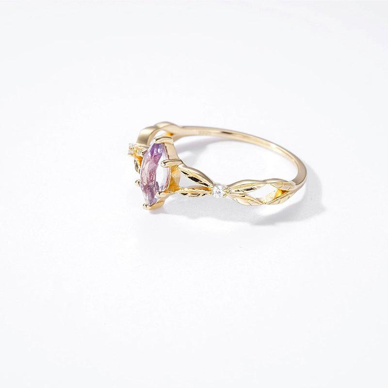Luxury Lavender Amethyst White Zirconium Ring for Christmas 2023 | Luxury Lavender Amethyst White Zirconium Ring - undefined | cute ring, S925 Silver Vintage Cute Ring, Sterling Silver s925 cute Ring | From Hunny Life | hunnylife.com