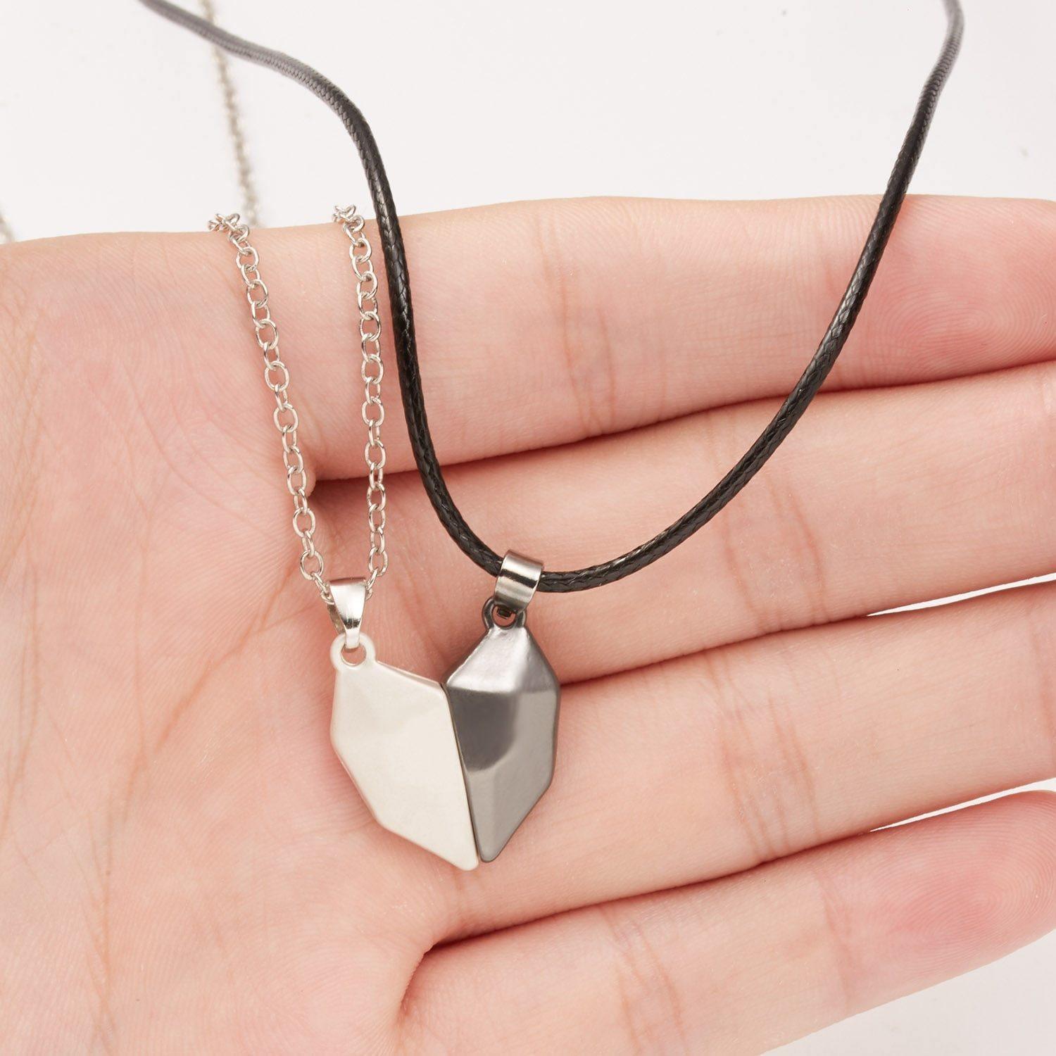 Magnetic Necklace 2 Pcs / Set Heart Shaped Best Friends Necklaces Gift G2P8  - Walmart.com