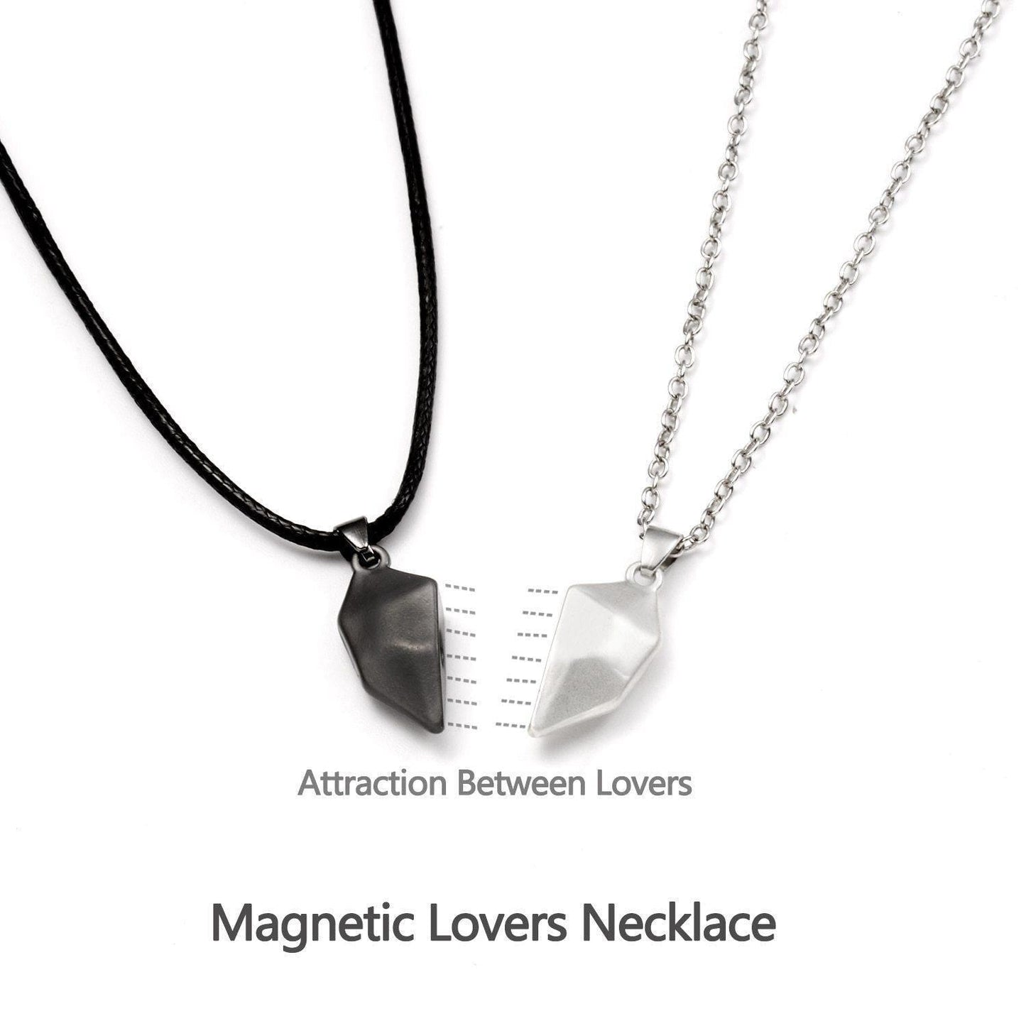 Magnetic Heart Couple Necklace To My Love for Christmas 2023 | Magnetic Heart Couple Necklace To My Love - undefined | Gift for Girlfriend, Magnetic Couple Necklace, Magnetic heart Necklace, My Wife | From Hunny Life | hunnylife.com