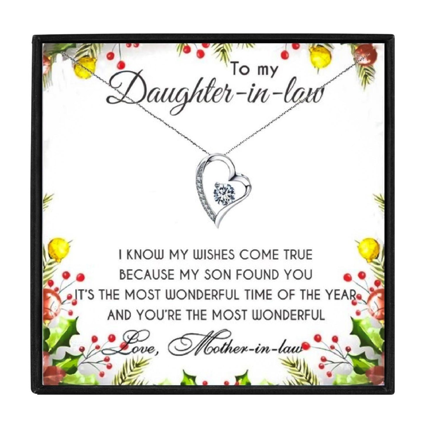 Meaningful Daughter-in-Law Necklace Gift Set for Christmas 2023 | Meaningful Daughter-in-Law Necklace Gift Set - undefined | Daughter-In-Law necklace set, My Daughter in Law necklace | From Hunny Life | hunnylife.com