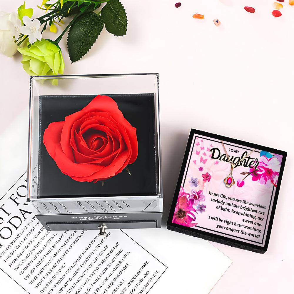 Meaningful Daughter Necklaces With Rose Flower Jewelry Box in 2023 | Meaningful Daughter Necklaces With Rose Flower Jewelry Box - undefined | daughter necklace from mom, daughter necklace from parents, mother daughter heart necklace, Mother Daughter Necklace, mother daughter pendant, to my badass daughter, To my daughter necklace | From Hunny Life | hunnylife.com