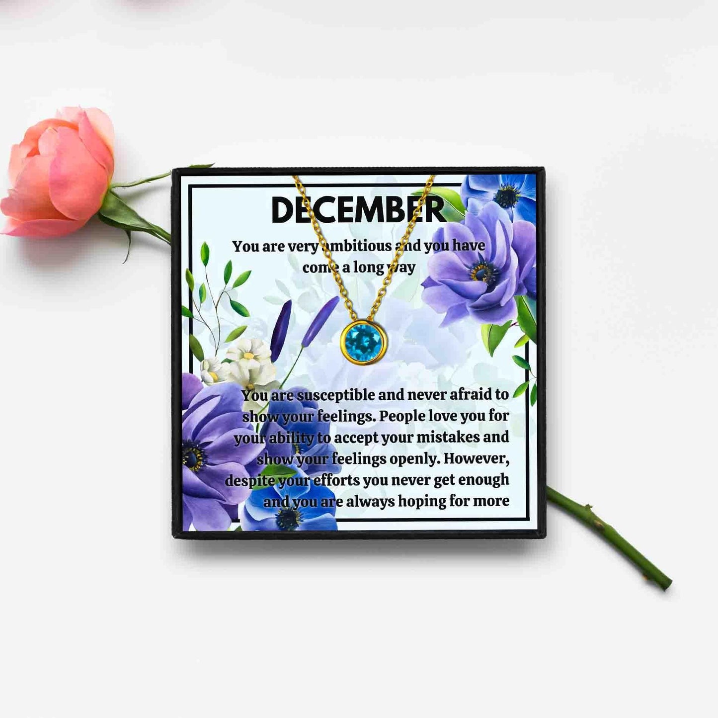 Meaningful December Birthstone Necklace Gift Set in 2023 | Meaningful December Birthstone Necklace Gift Set - undefined | december birthstone color, december birthstone jewelry, december birthstone meaning, december birthstone necklace, turquoise birthstone necklace | From Hunny Life | hunnylife.com