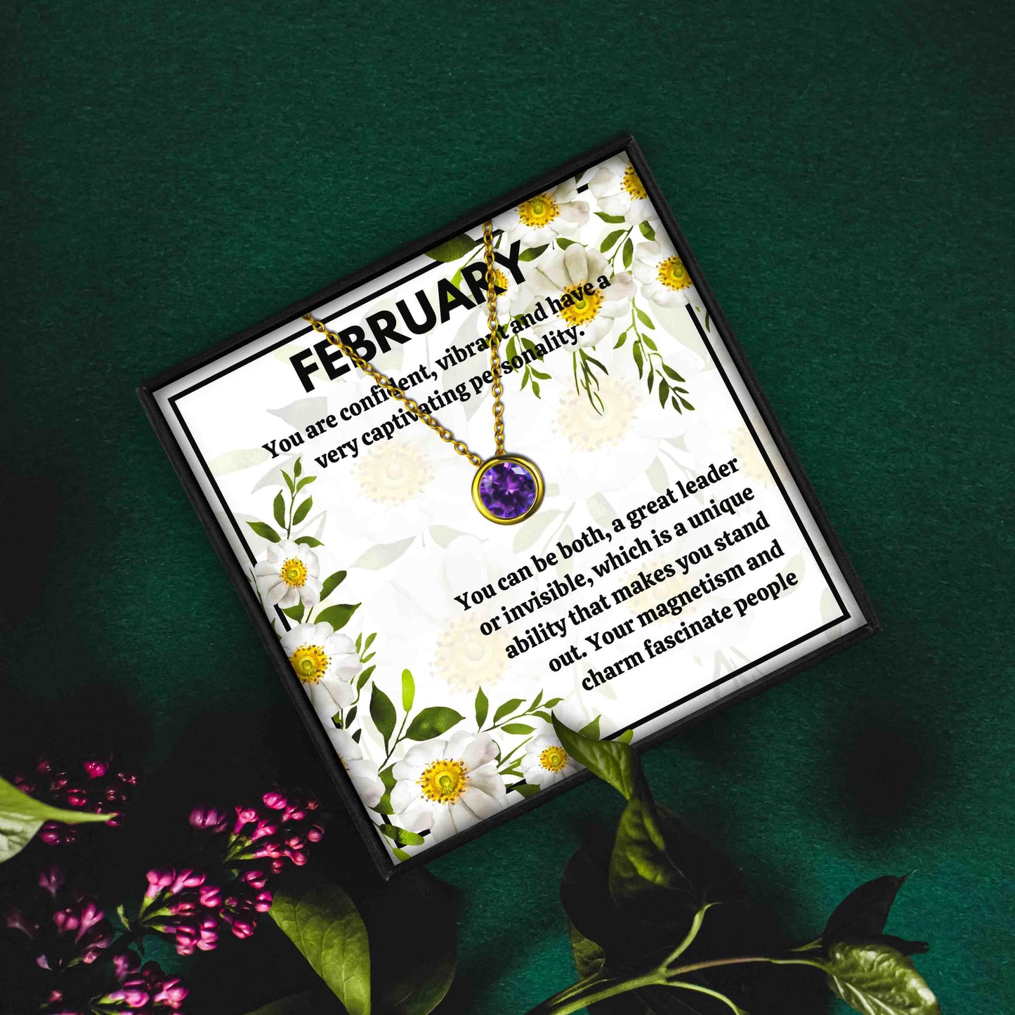 Meaningful February Birthstone Necklace Gift Set in 2023 | Meaningful February Birthstone Necklace Gift Set - undefined | feb birthstone, february birthstone color, February birthstone necklace, february gemstone | From Hunny Life | hunnylife.com