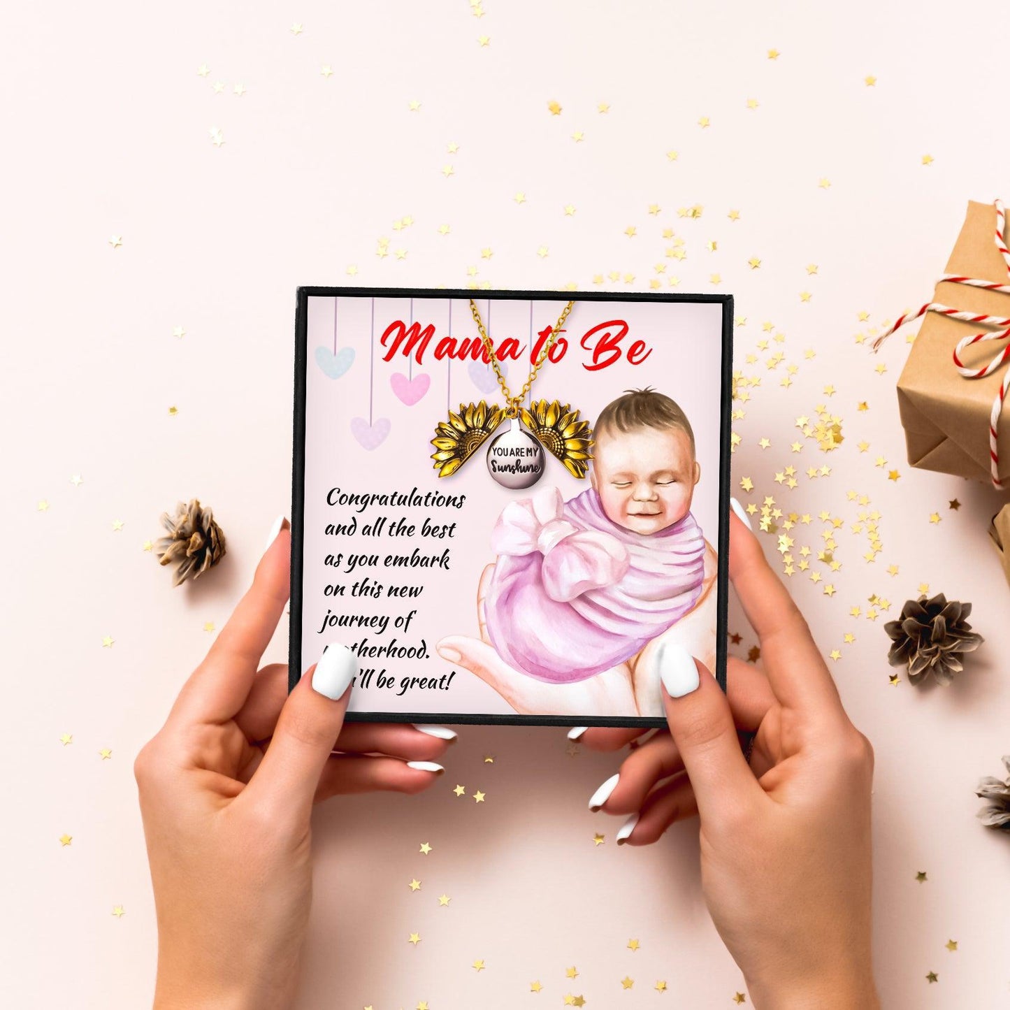 Meaningful Gifts Necklace For First Time Moms for Christmas 2023 | Meaningful Gifts Necklace For First Time Moms - undefined | Gifts for Pregnant Women, mama to be necklace, mom to be necklace, New Mom Jewelry | From Hunny Life | hunnylife.com